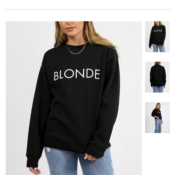 BLONDE classic crewneck sweatshirt from Brunette the label - size S/M - Picture 1 of 3